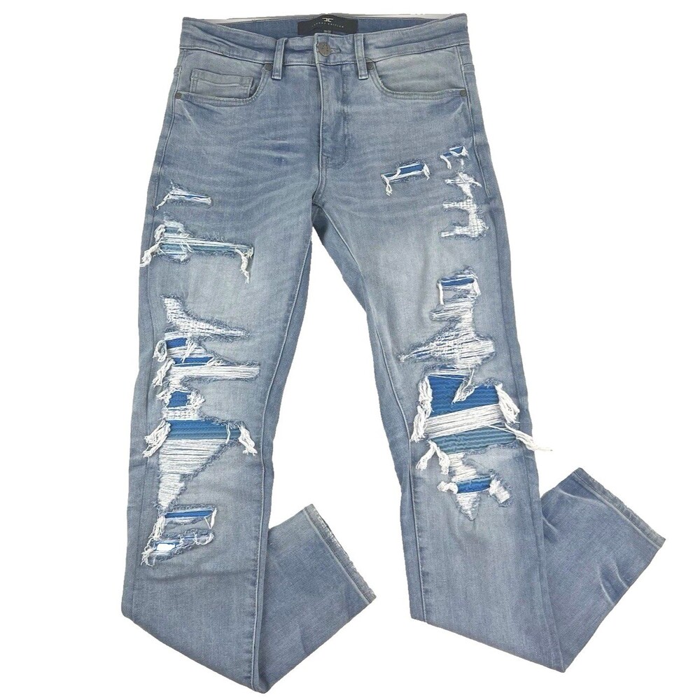Jordan Craig Jeans Mens 30x32 Skinny Fit Legacy Edition Ross Taper Distressed